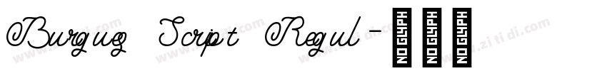Burgues Script Regul字体转换